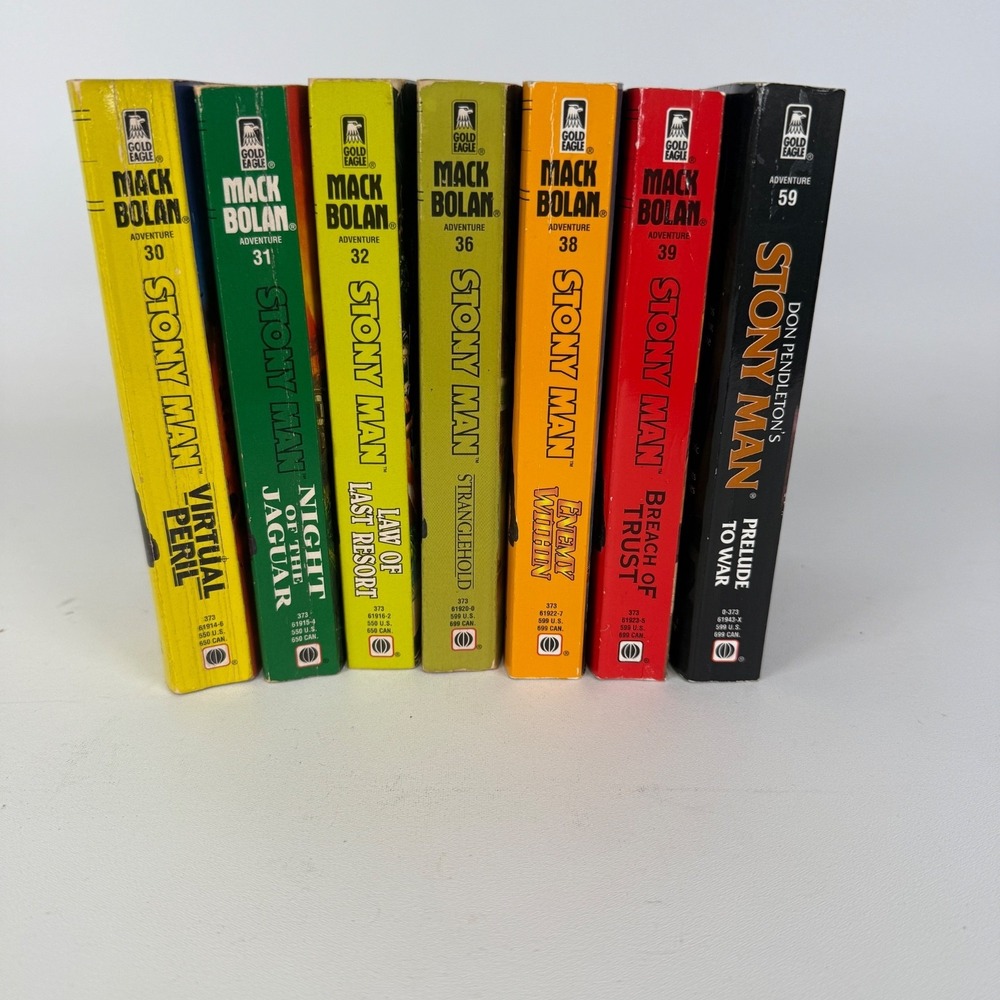 Stony Man Series - Lot Of 7 - Mack Bolan - Don Pendleton - Stony Man Doctrine